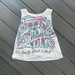 Rolling Stones Cropped Tank Top
